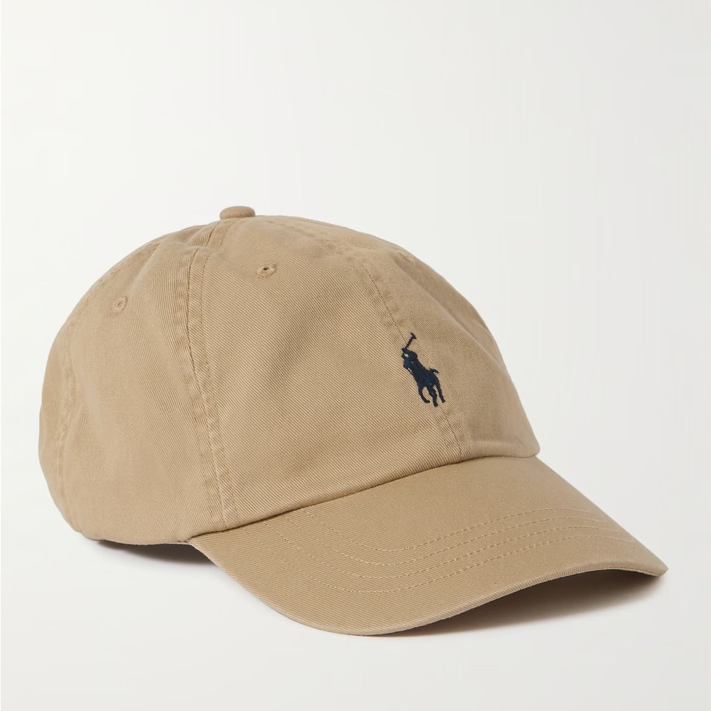 Polo Ralph Lauren Logo-Embroidered Cotton-Twill Baseball Cap in Beige